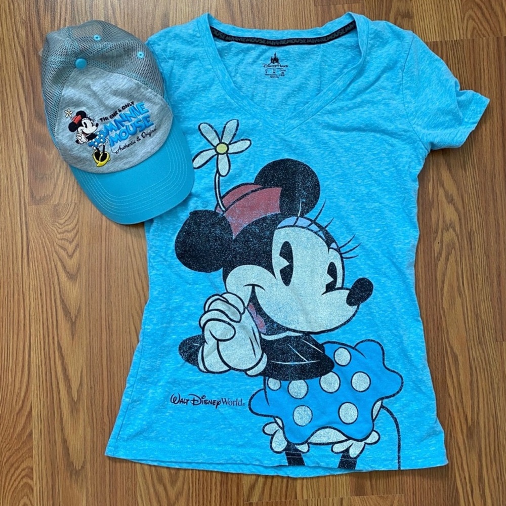 Disney Women's Minnie Mouse Shirt and Hat Bundle